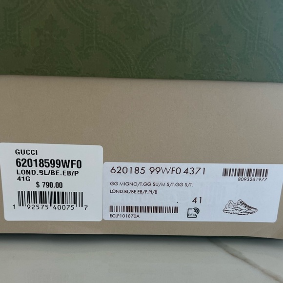 Authentic Gucci Migno Women Sneaker size 41 - Picture 15 of 16